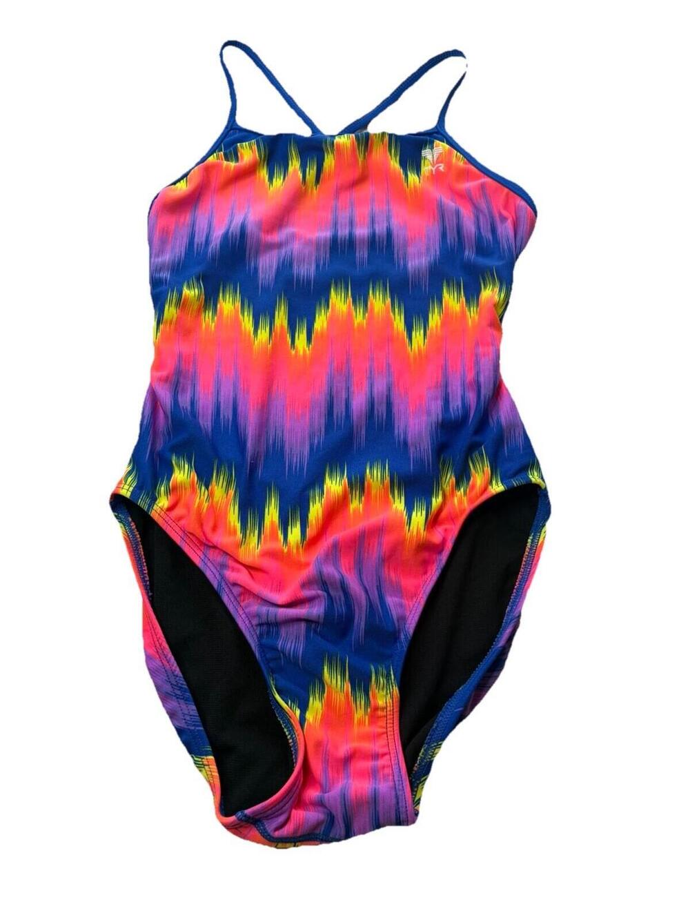 TYR Radio Turbulence Crossfit 1-pc Open Back Swimsuit Size 34 (M)